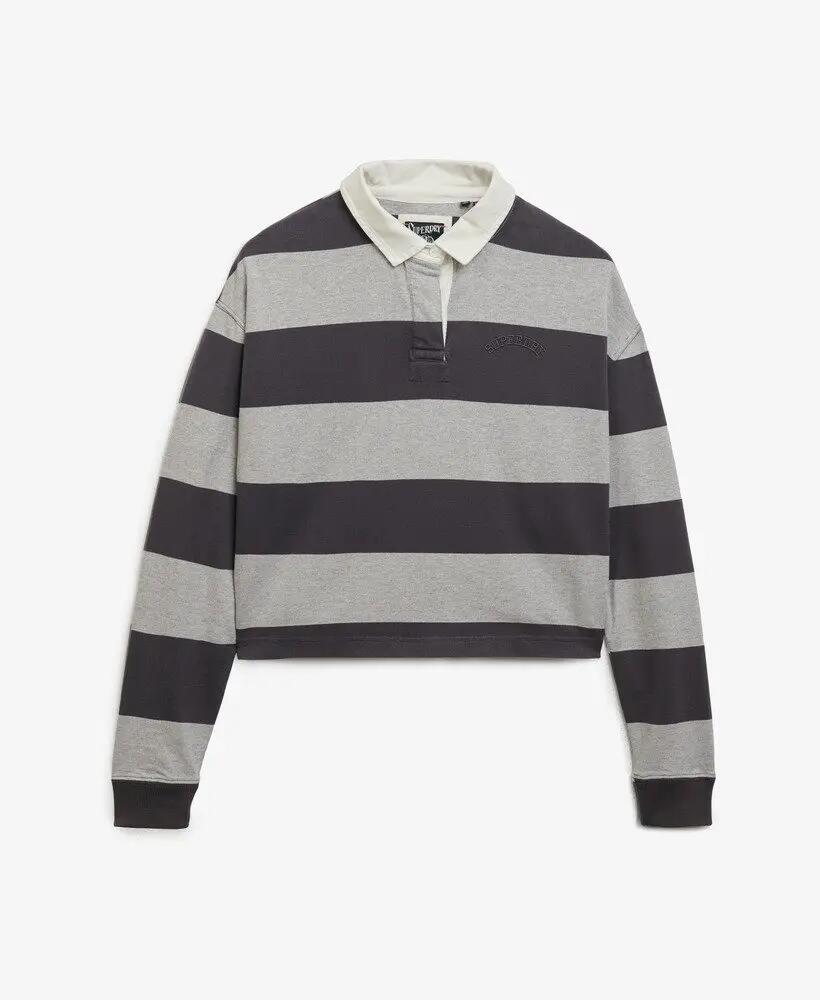 superdry Athletic Essentials Stripe Rugby Top oversize en coton 6/6