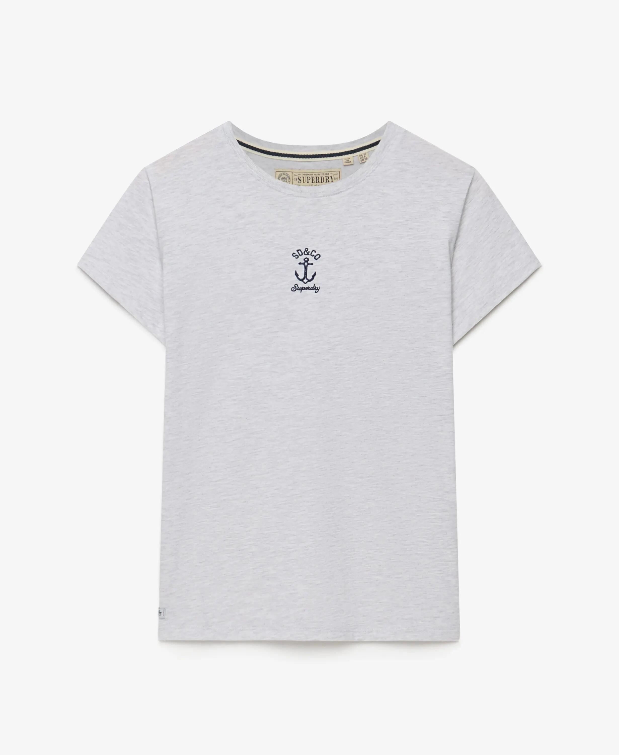 superdry Heritage Nautical Motif T‑Shirt Slim Fit Glacier Grey Marl 7/7