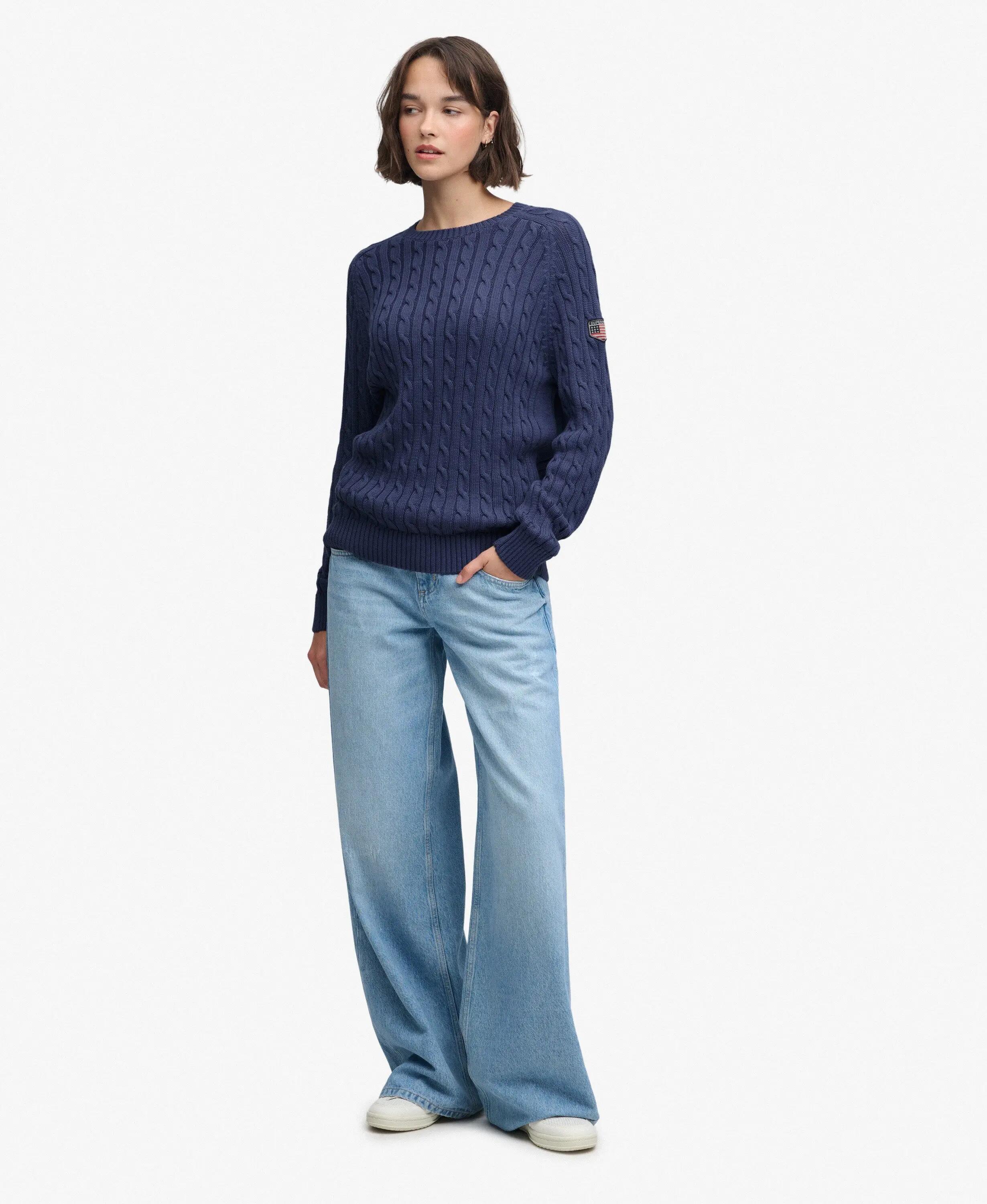 superdry Camisola Slouchy de cabo em algodão biológico 3/5