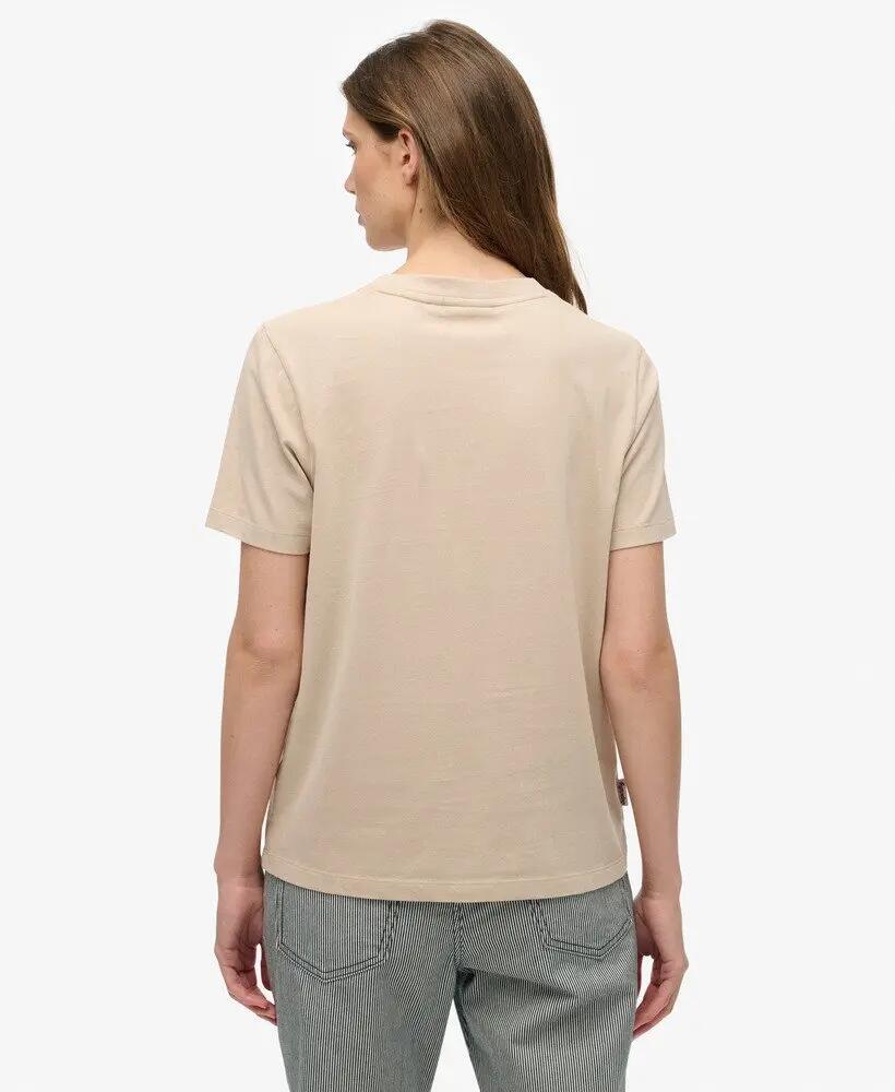 superdry Camiseta Essential Logo bordada de algodón orgánico – Feather Grey 5/5