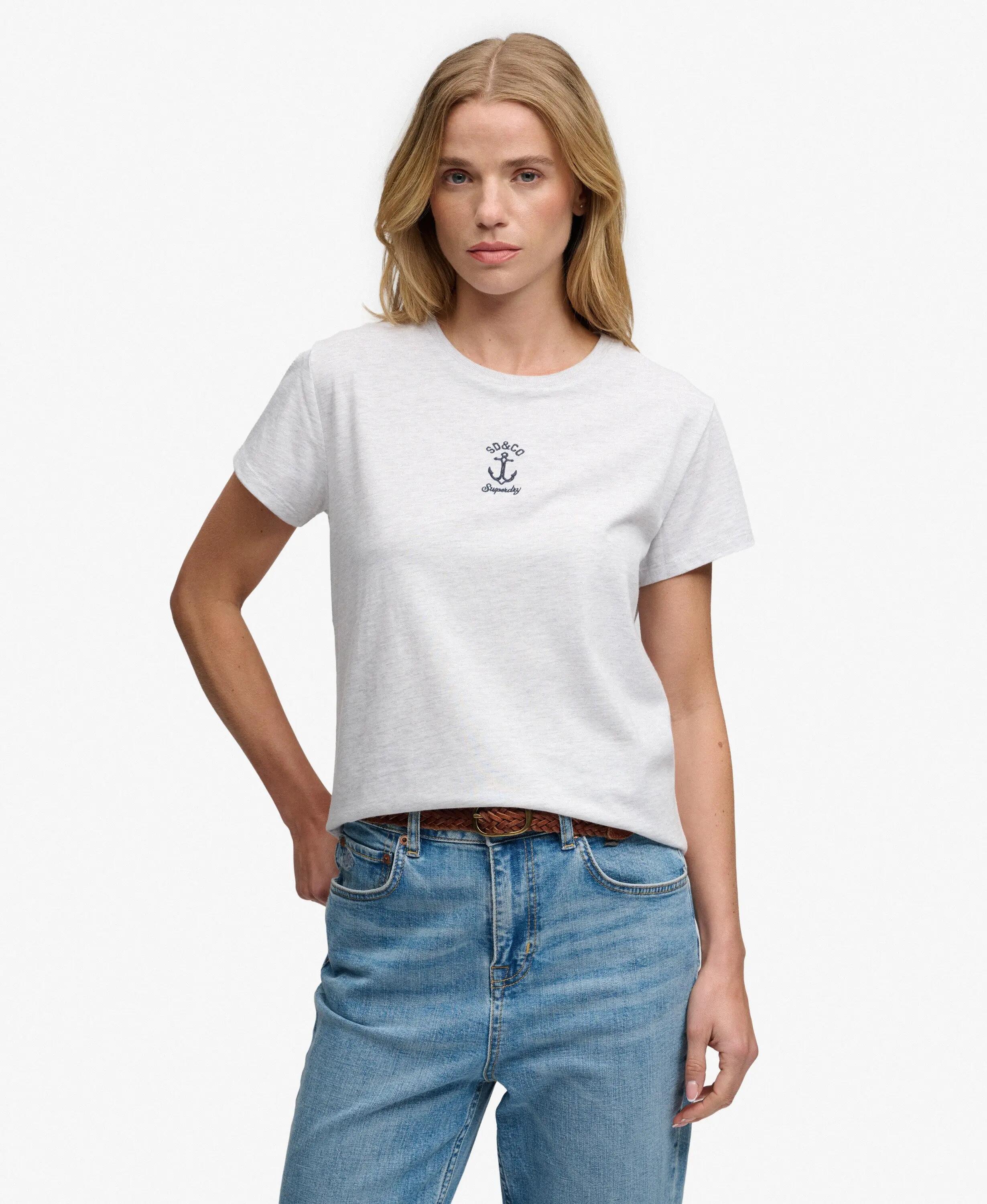 superdry Heritage Nautical Motif T‑Shirt Slim Fit Glacier Grey Marl 2/7