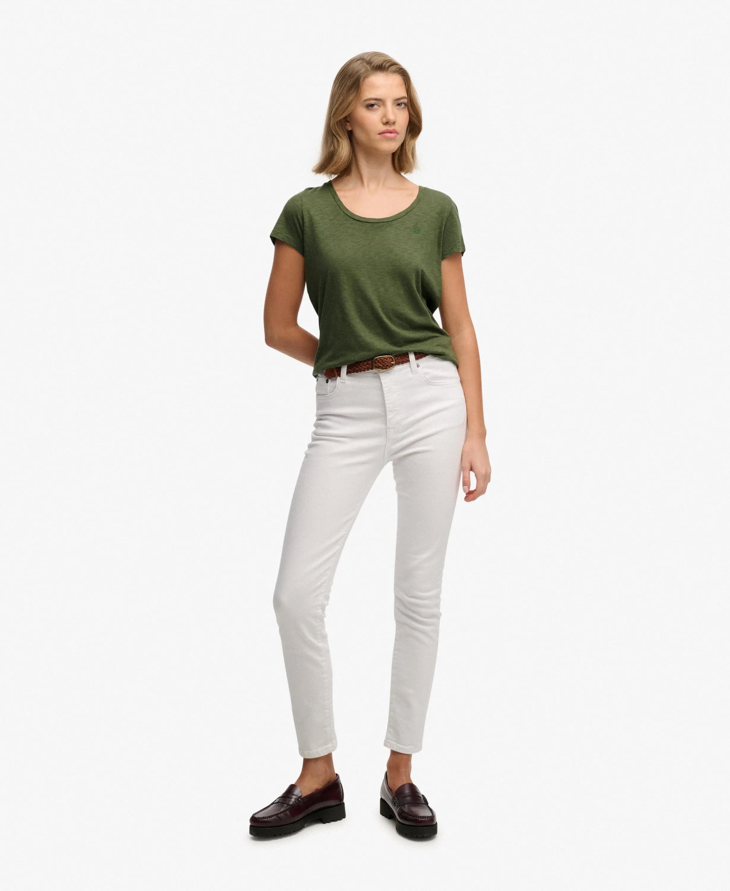 superdry Studios Scoop Neck T-Shirt slim em algodão/lyocell 3/7