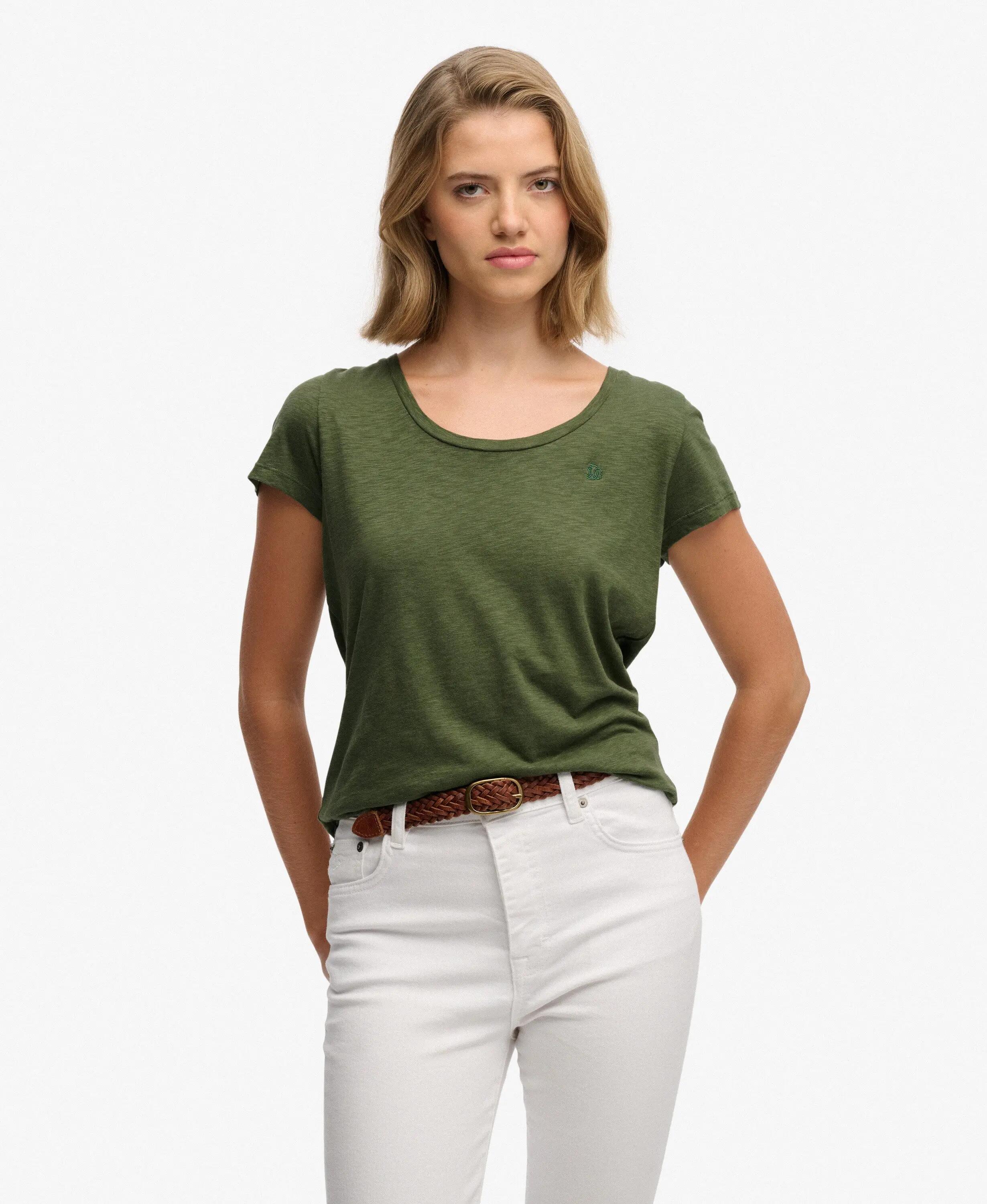 superdry Studios Scoop Neck T-Shirt slim em algodão/lyocell 2/7