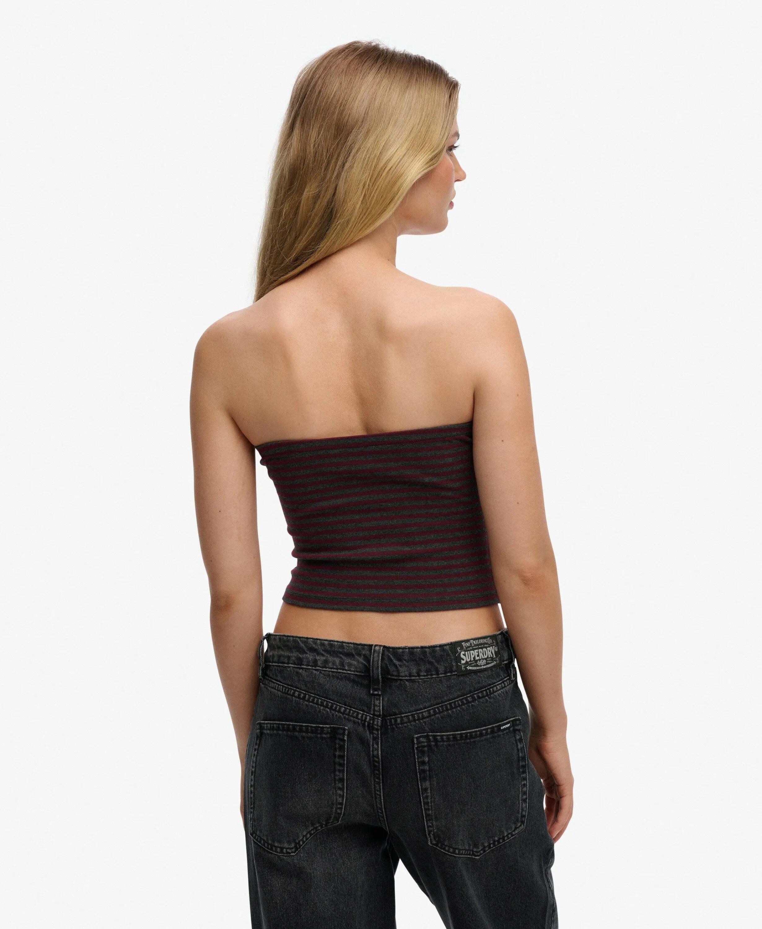 superdry Athletic Essentials Jersey Bandeau Top van biologisch katoen 5/7