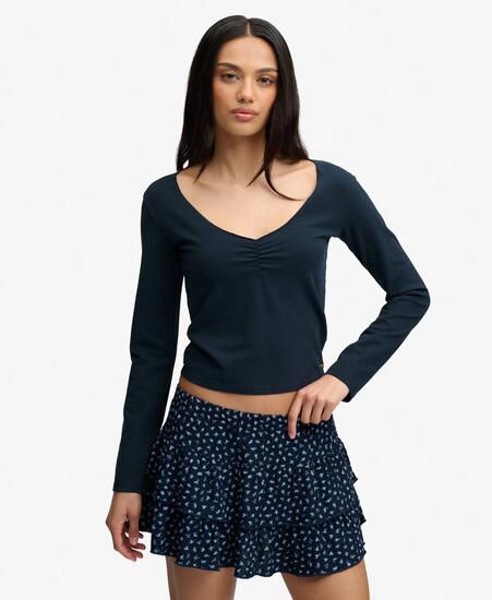 superdry Top manches longues ajusté à fronces