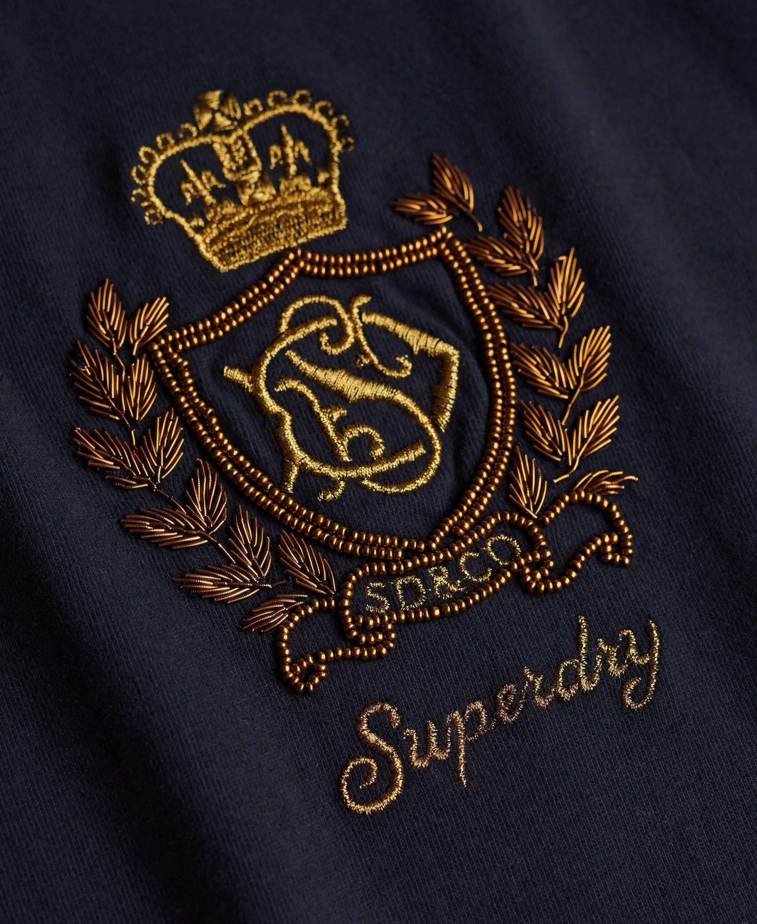 superdry T-shirt Crest ornamentada em algodão orgânico – corte relaxed – 6/7