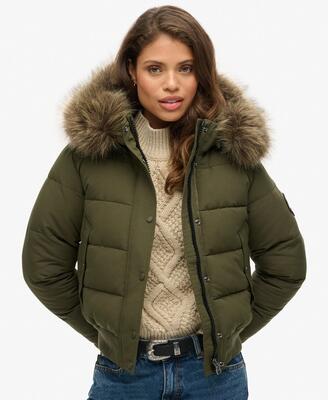 Superdry everest hooded bomberjack slim, gewatteerd