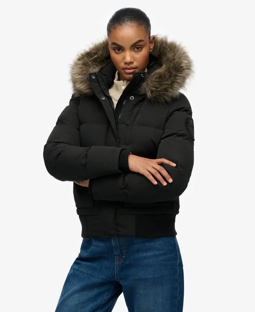 superdry Everest Hooded Bomber Jacket met capuchon en warme voering 5/7