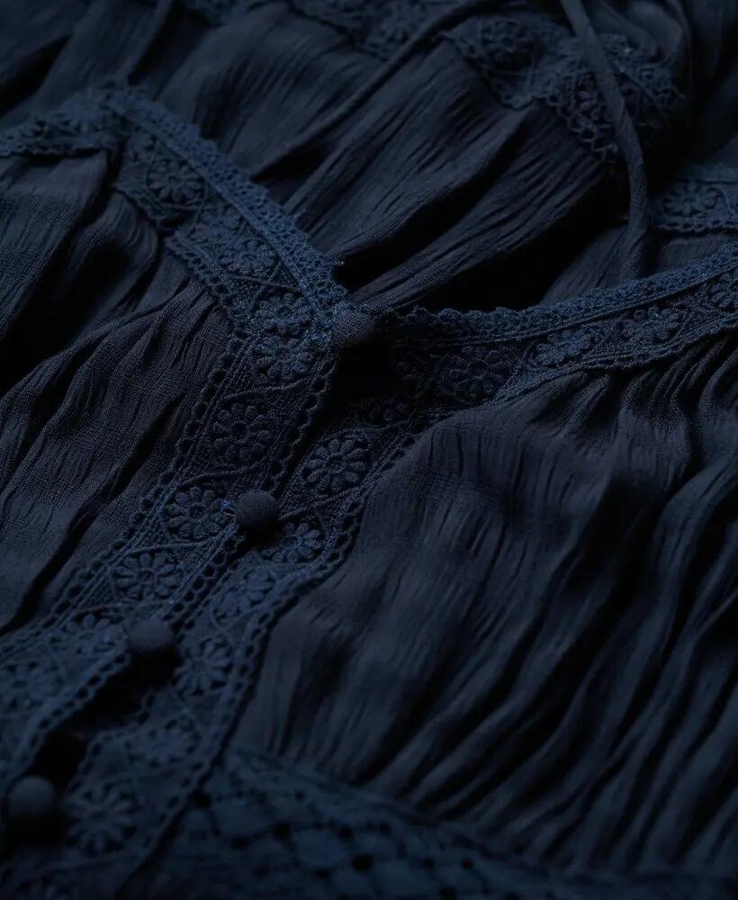 superdry Vestido Alana Cami em viscose-modal com renda 7/7
