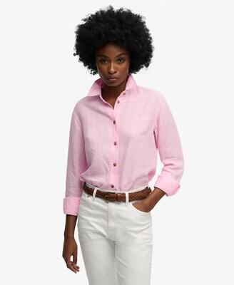 Superdry premium linen boyfriend shirt 100% linnen – relaxed fit