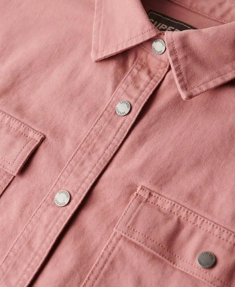 superdry Workwear Overshirt en coton – coupe oversize – Ash Rose 6/6
