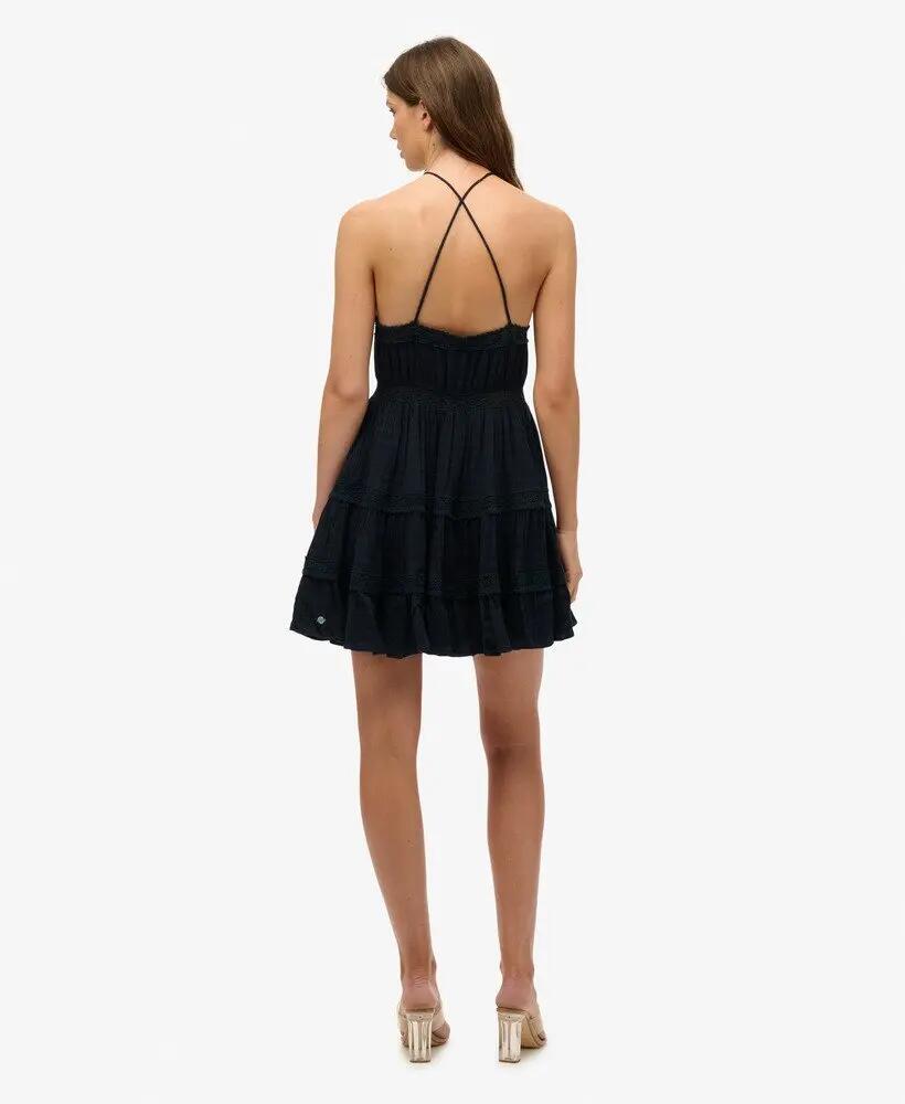 superdry Vestido Alana Cami em viscose-modal com renda 4/7