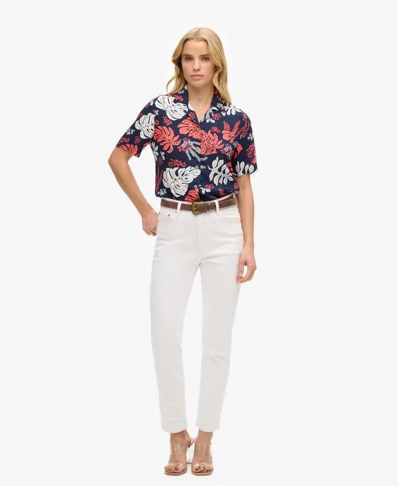 superdry Camisa Beach Resort com padrão - 100% viscose – Hawaiian Navy 2/4