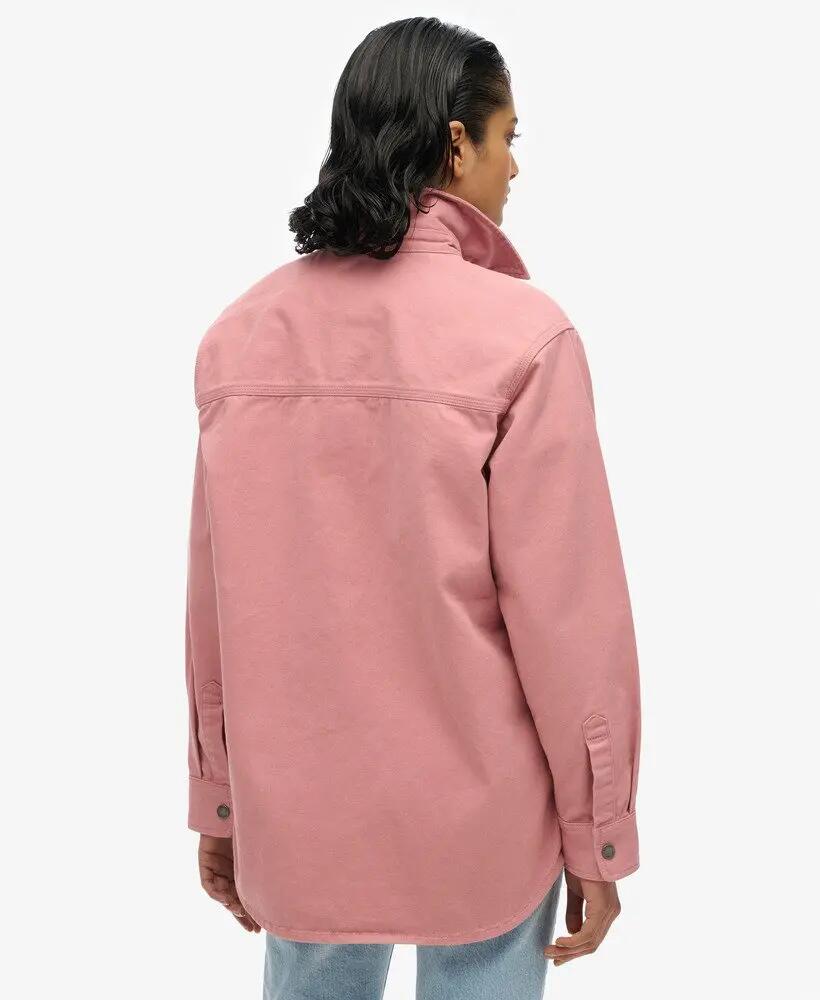 superdry Workwear Overshirt en coton – coupe oversize – Ash Rose 5/6