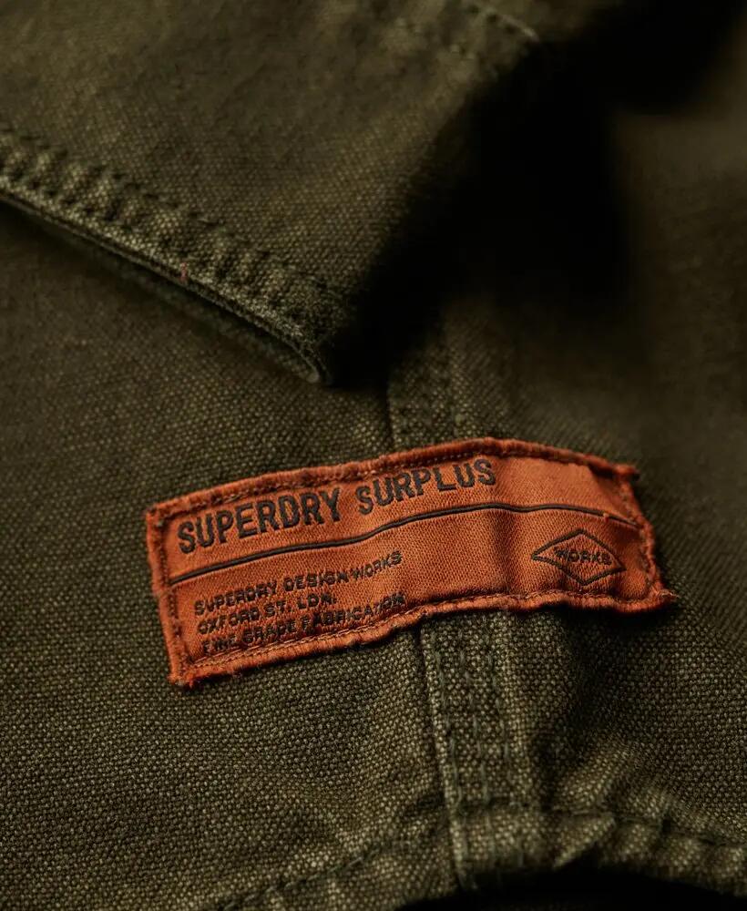 superdry Surplus Canvas Overshirt — męska koszula z płótna, olive Khaki 4/6