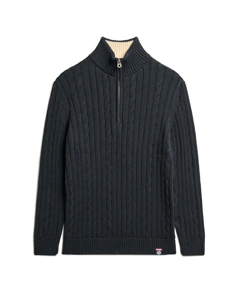 superdry Knit Rugby Henley w kolorze Cable Navy 7/7