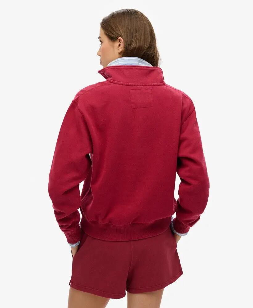 superdry Felpa Athletic Essentials Applique Half Zip in cotone – Vestibilità 4/5