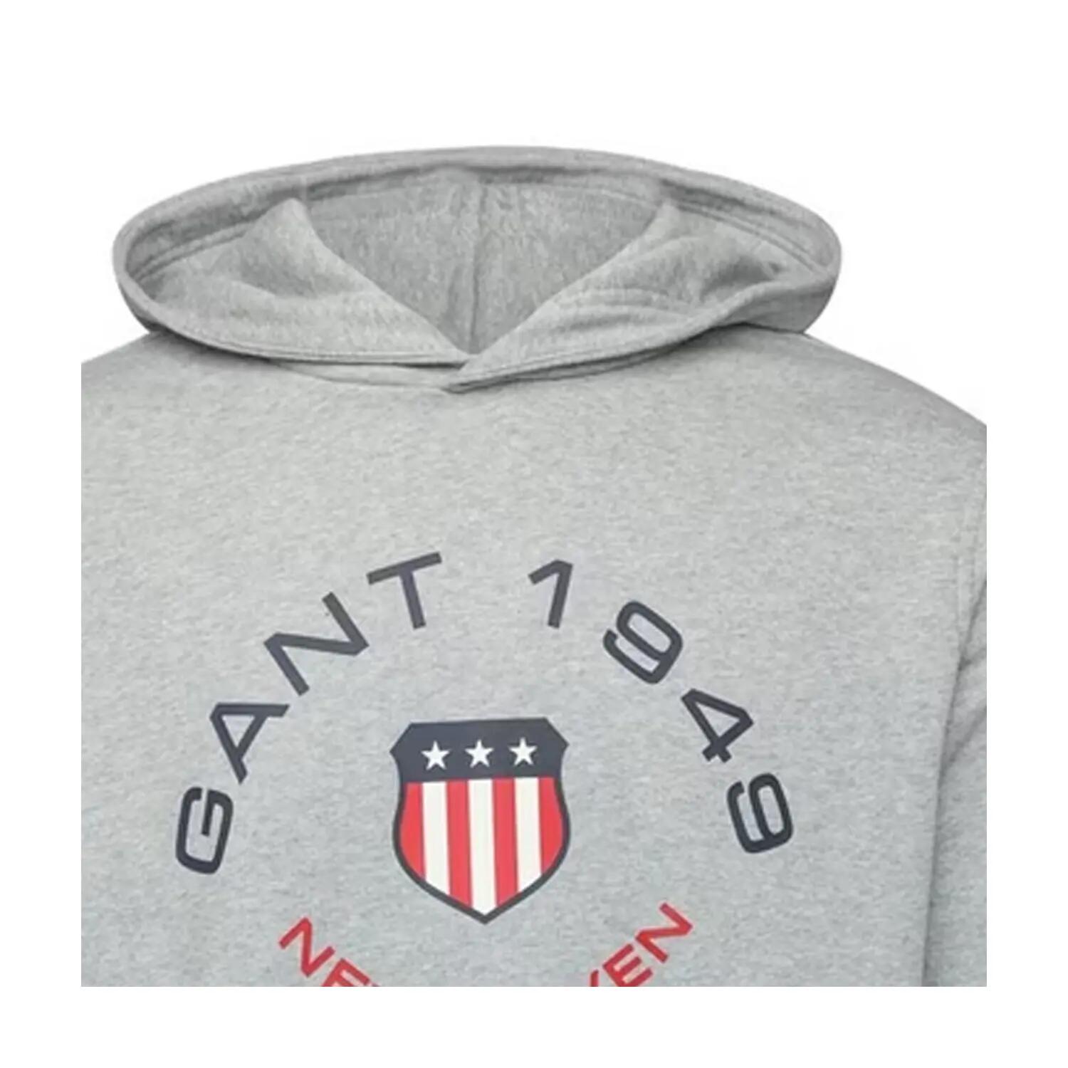 Felpa Con Cappuccio Uomo Gant 1949 Grigio Chiaro 3/3