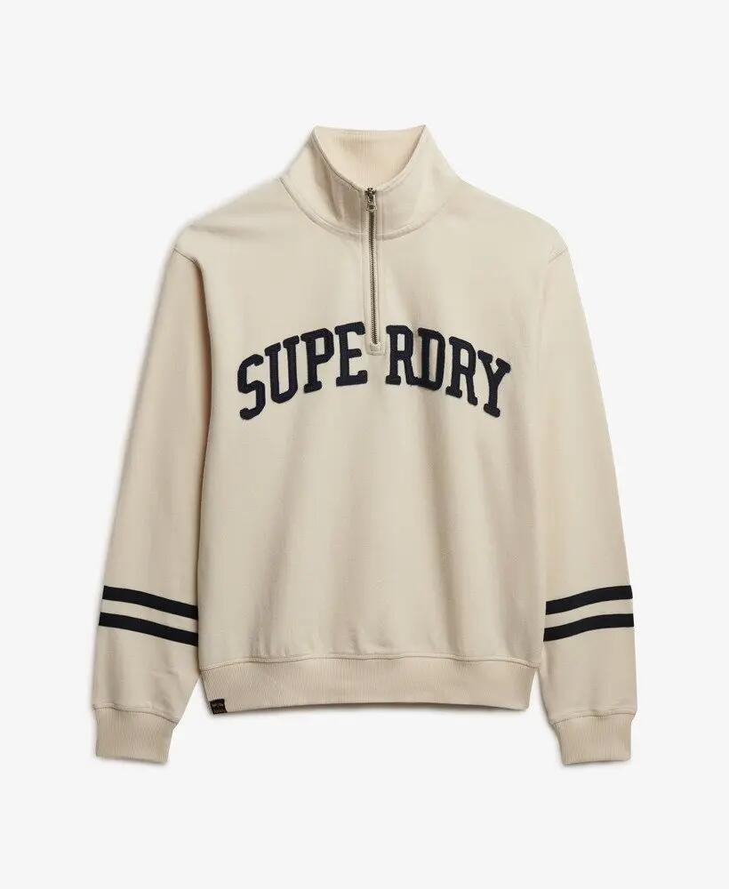 superdry Felpa Athletic Essentials con mezza zip e applicazione in cotone 100% 2/6