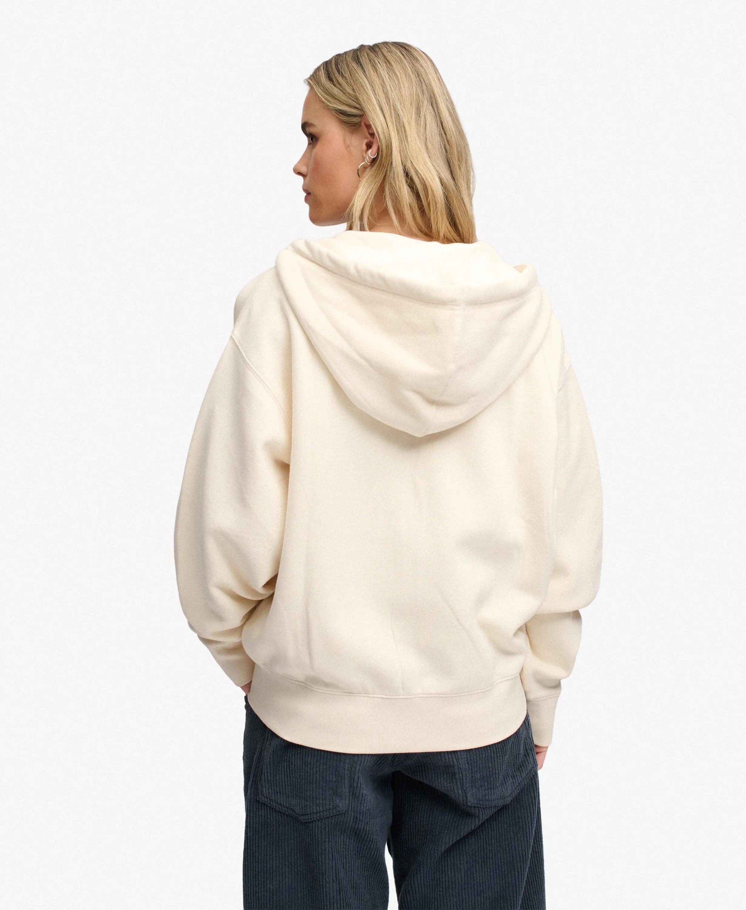 superdry Luxe Casual Zip Hoodie in cotone misto - Vestibilità relaxed 6/7