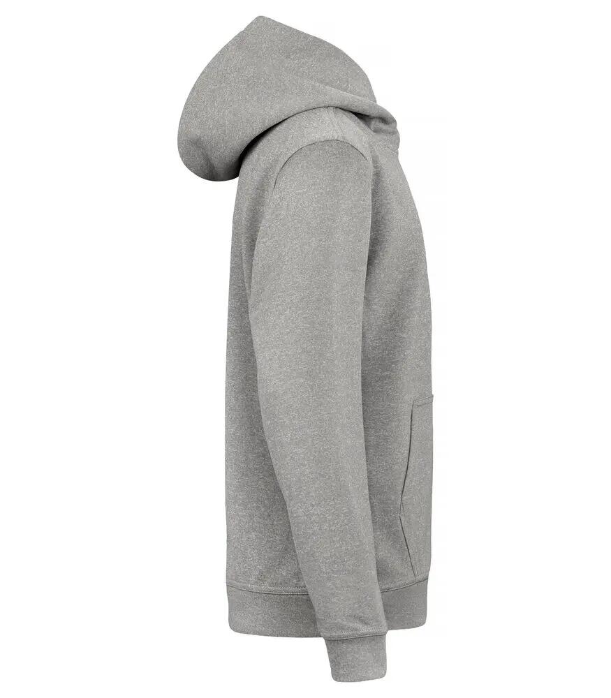 clique Basic Active Hoody Junior - 100% spun dyed poliéster, Grey Melange 4/4
