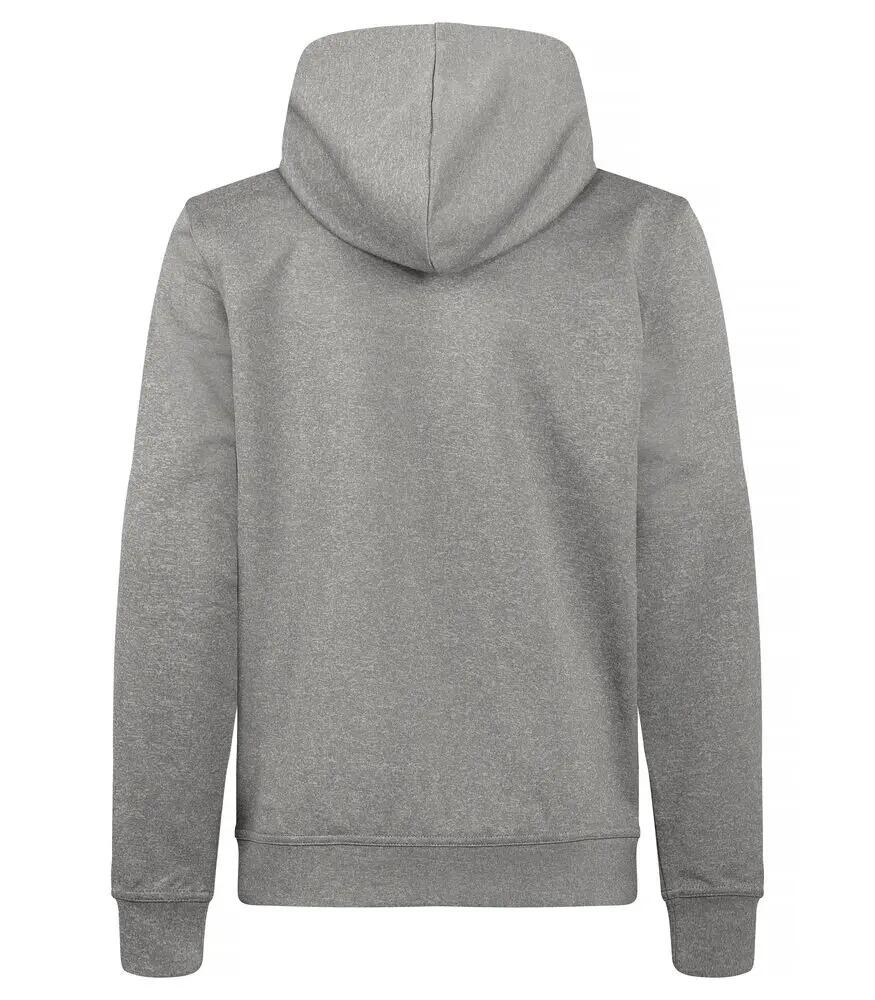 clique Basic Active Hoody Junior - 100% spun dyed poliéster, Grey Melange 2/4