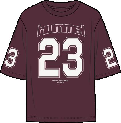 hummel T-shirt manches courtes hmlMESS BOXY T-SHIRT SS en polyester – PINK LADY