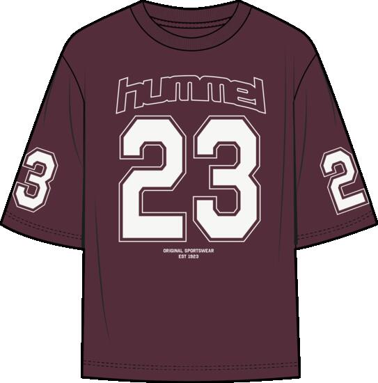 hummel T-shirt hmlMESS BOXY S/S pour enfants – Polyester 100% – FIG