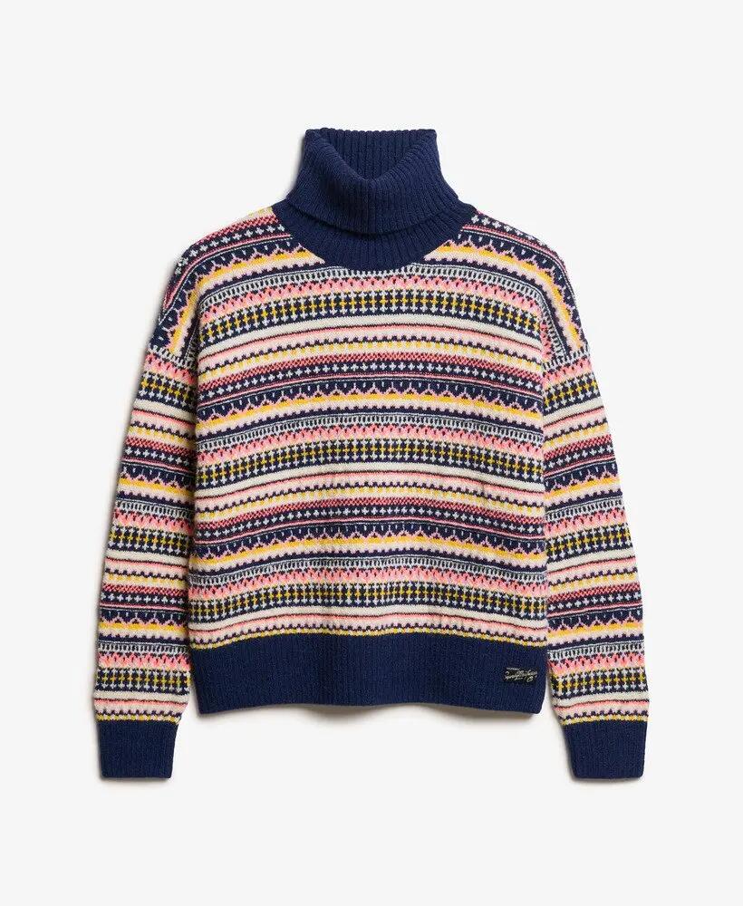 superdry Maglione a Righe Testurizzato - Winter Navy Multi 6/6