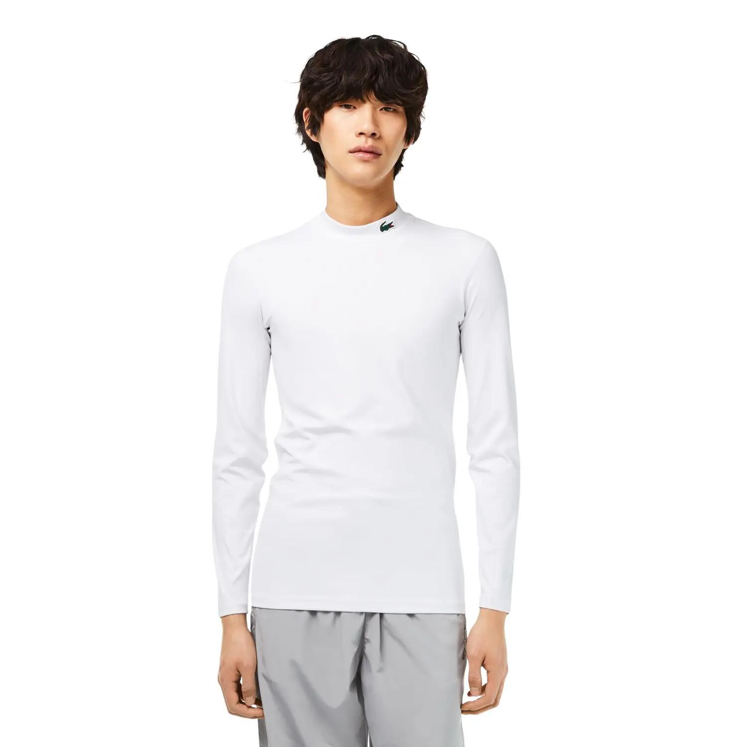 T-shirt d'entraînement Lacoste Sport à manches longues pour homme Blanc 1/6