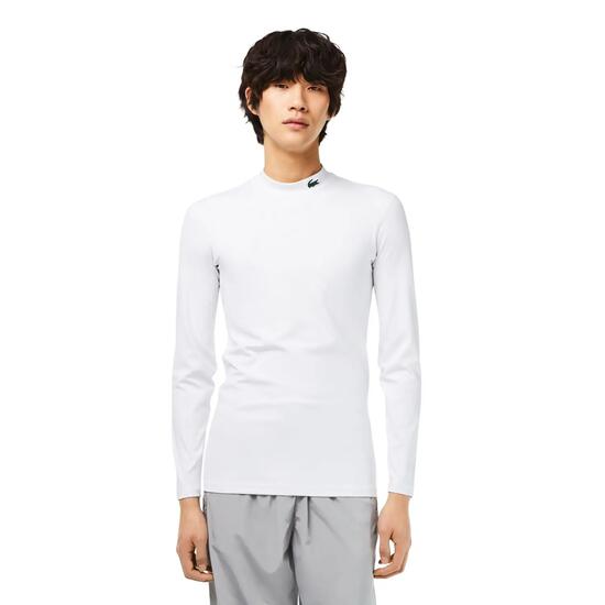 T-shirt d'entraînement Lacoste Sport à manches longues pour homme Blanc