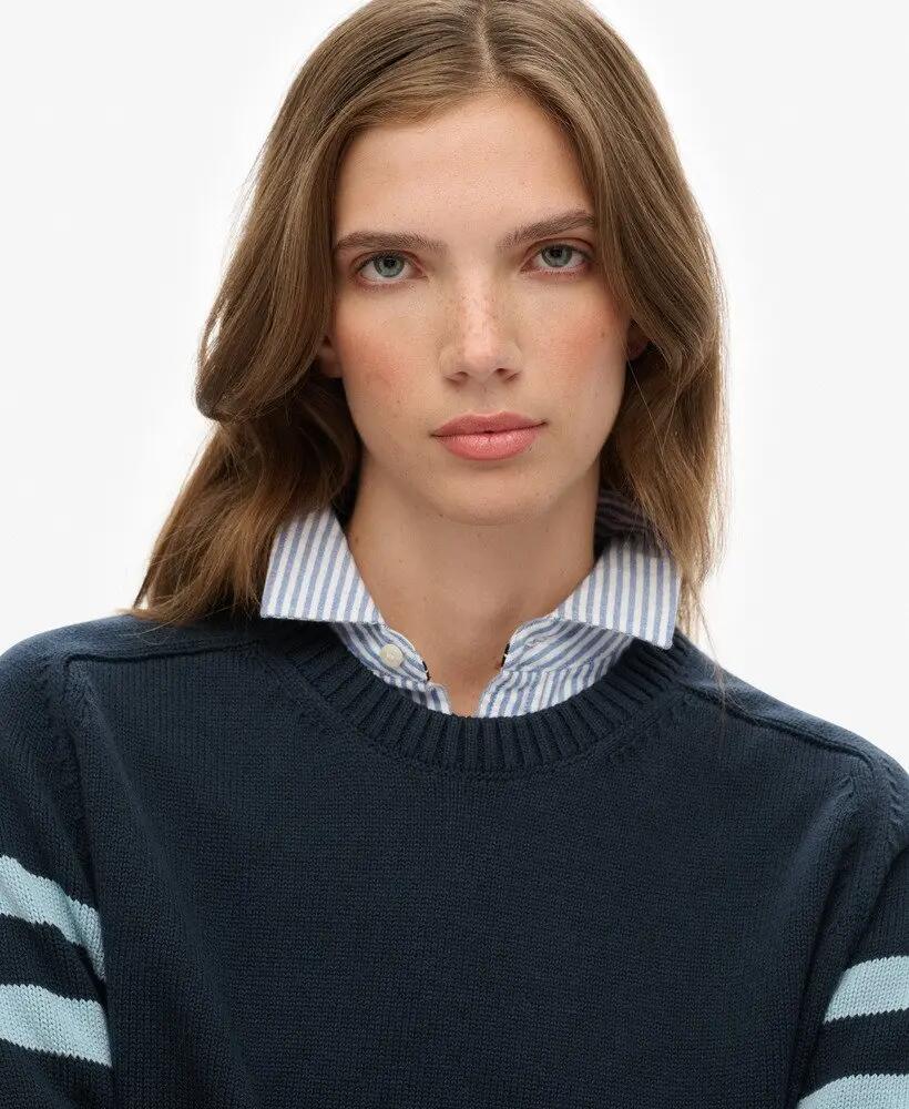 superdry Camisola Relaxed Stripe em 100% algodão - DEEP NAVY 4/5