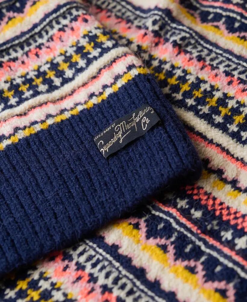 superdry Maglione a Righe Testurizzato - Winter Navy Multi 5/6