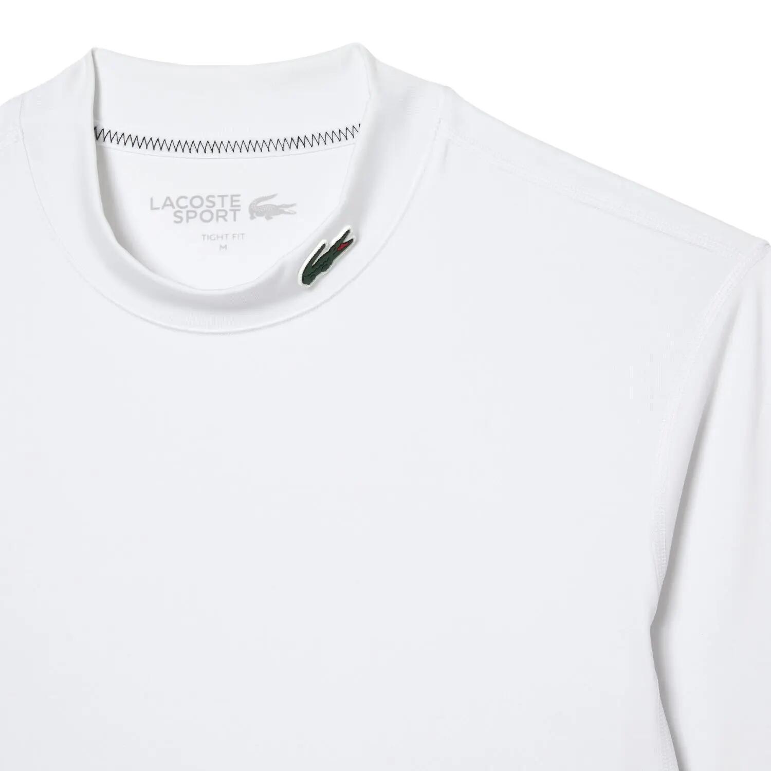 T-shirt d'entraînement Lacoste Sport à manches longues pour homme Blanc 6/6