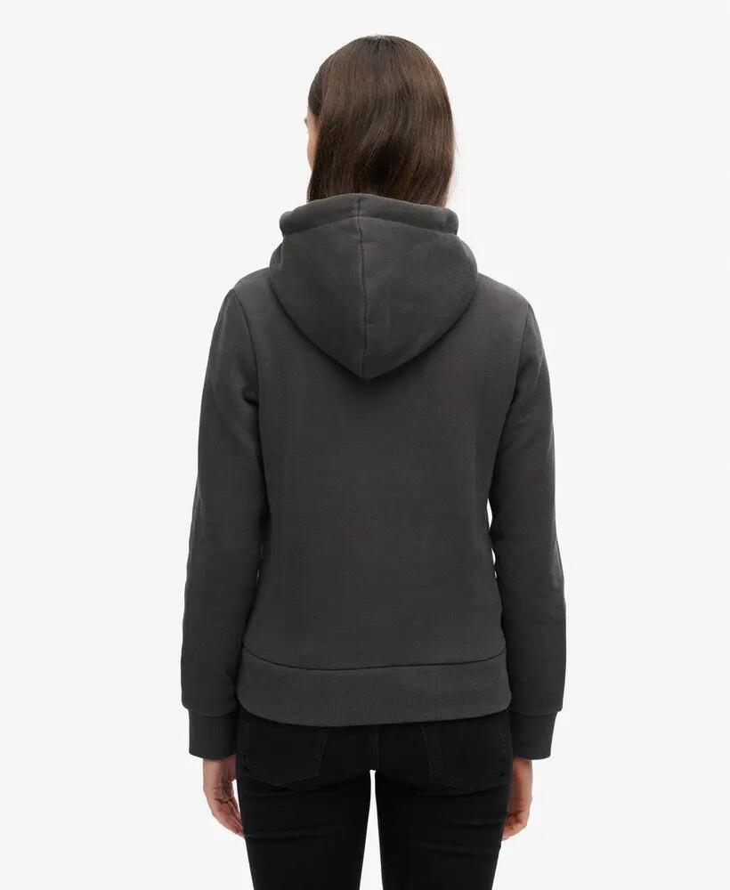 superdry Hoodie Glitter Graphic Logo Washed Black 4/6