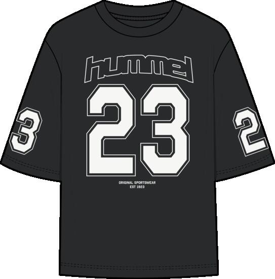 hummel T-shirt hmlMESS BOXY S/S en polyester - BLACK
