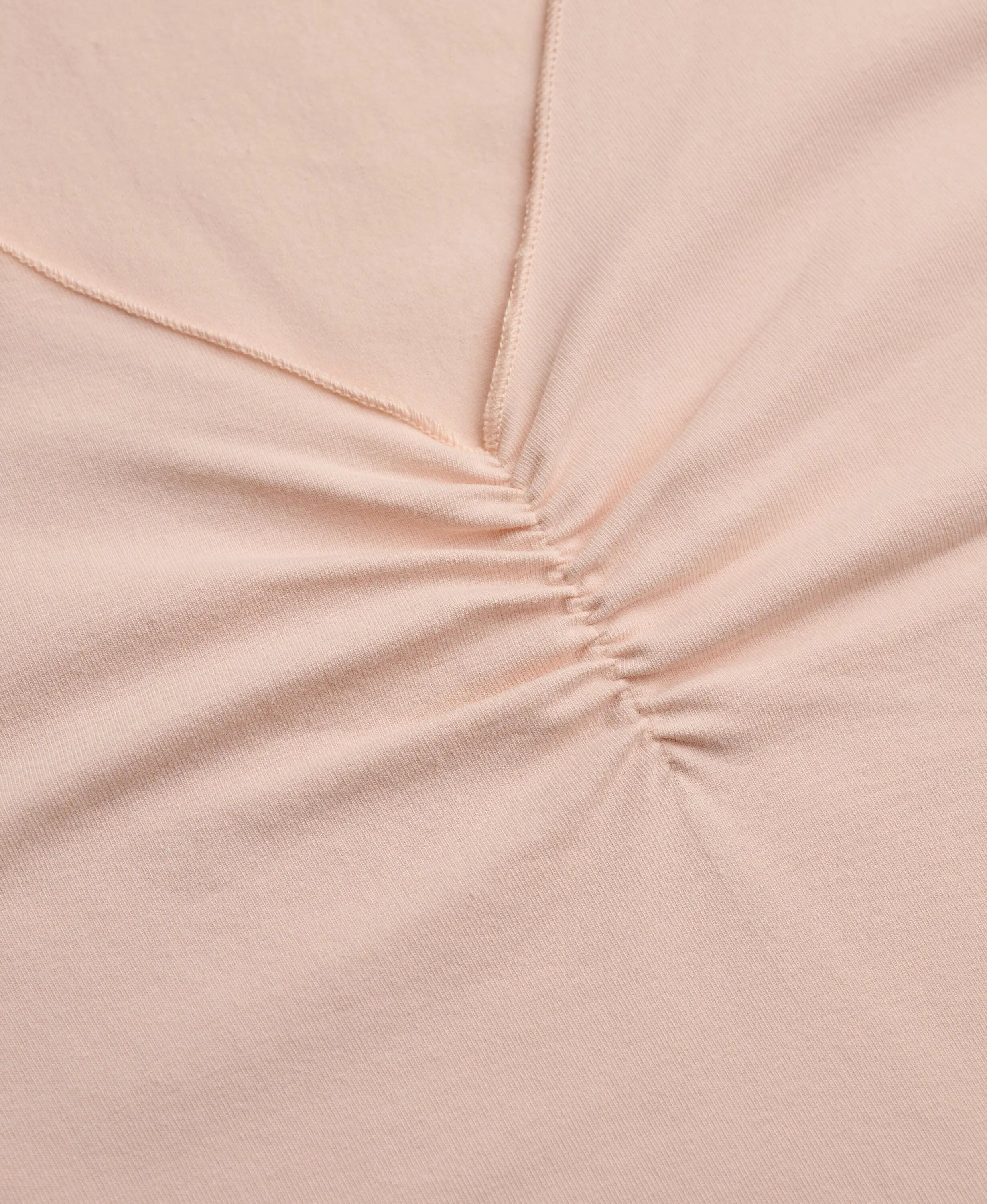 superdry T‑shirt crop a V con arricciature – Rose Blush Pink 6/7