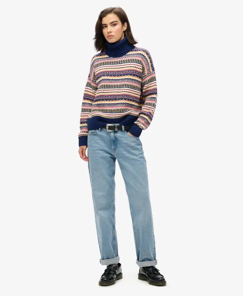 superdry Maglione a Righe Testurizzato - Winter Navy Multi 2/6