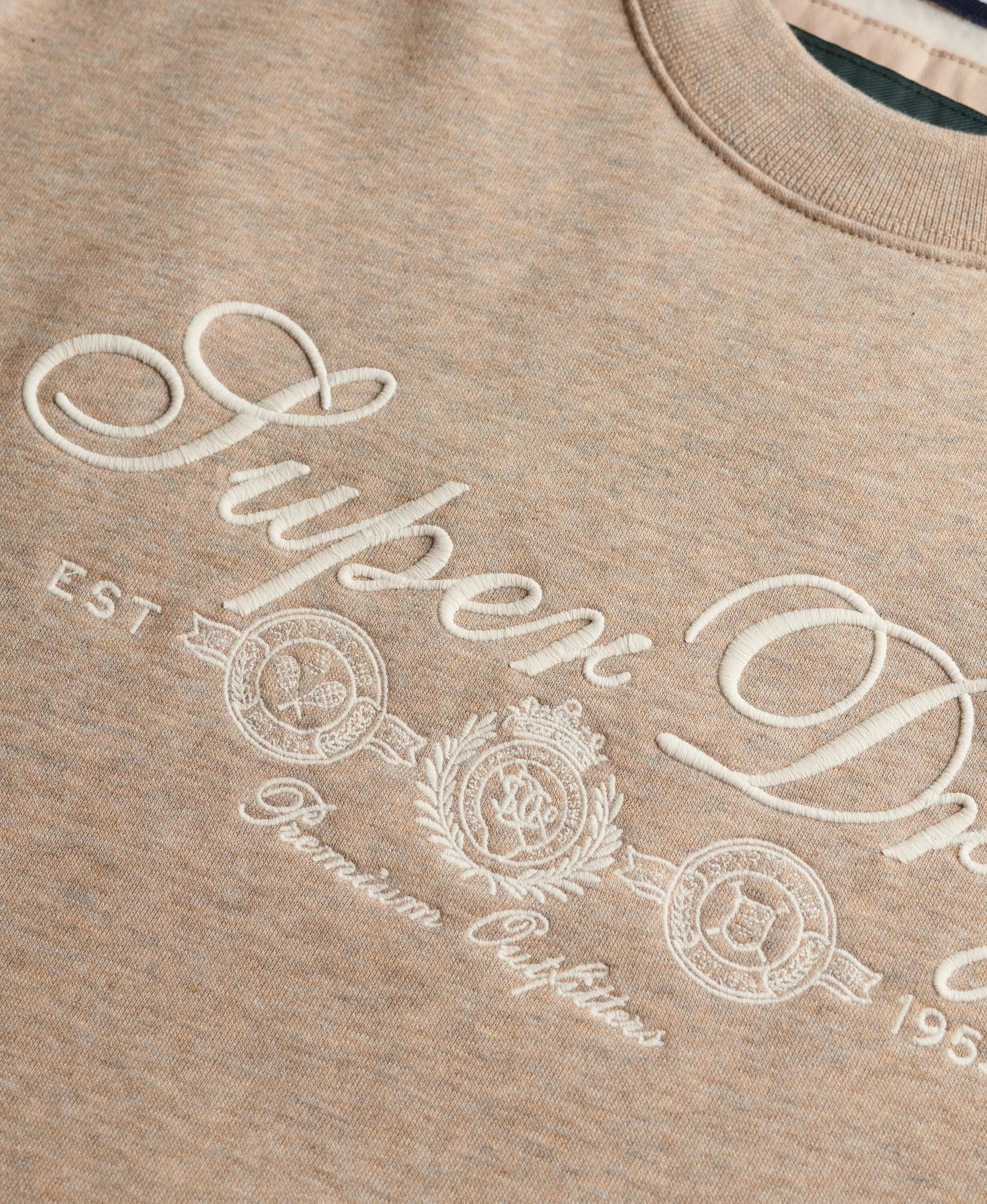 superdry Country Club Crew Sweatshirt Oatmilk Beige Marl 6/7