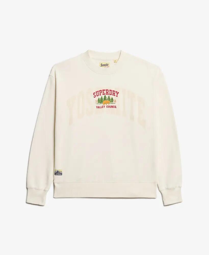superdry Travel Souvenir Loose Crew sweat mulher 100% algodão 6/6