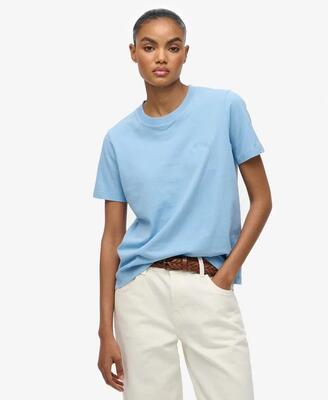 Superdry essential logo geborduurd t‑shirt van biologisch katoen