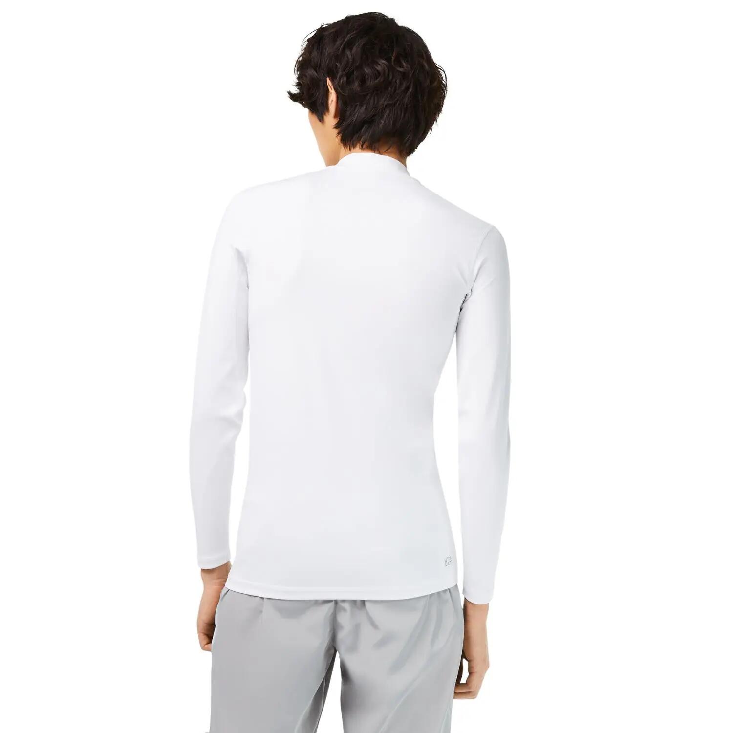 T-shirt d'entraînement Lacoste Sport à manches longues pour homme Blanc 2/6