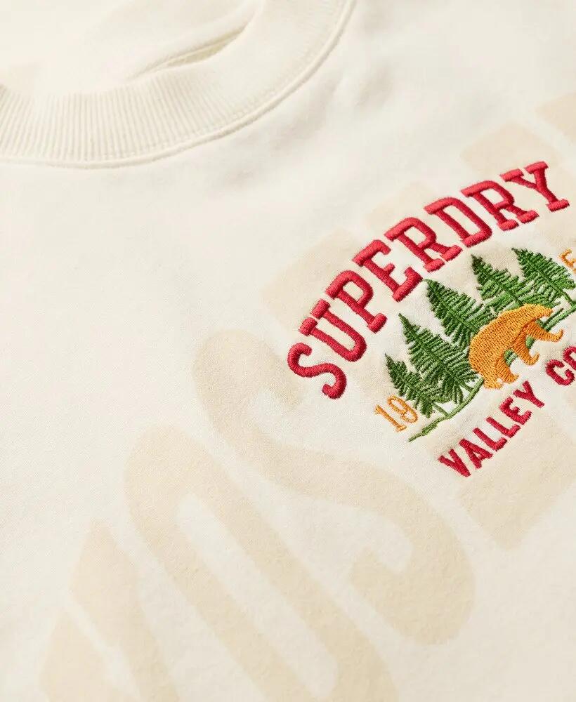 superdry Travel Souvenir Loose Crew sweat mulher 100% algodão 5/6
