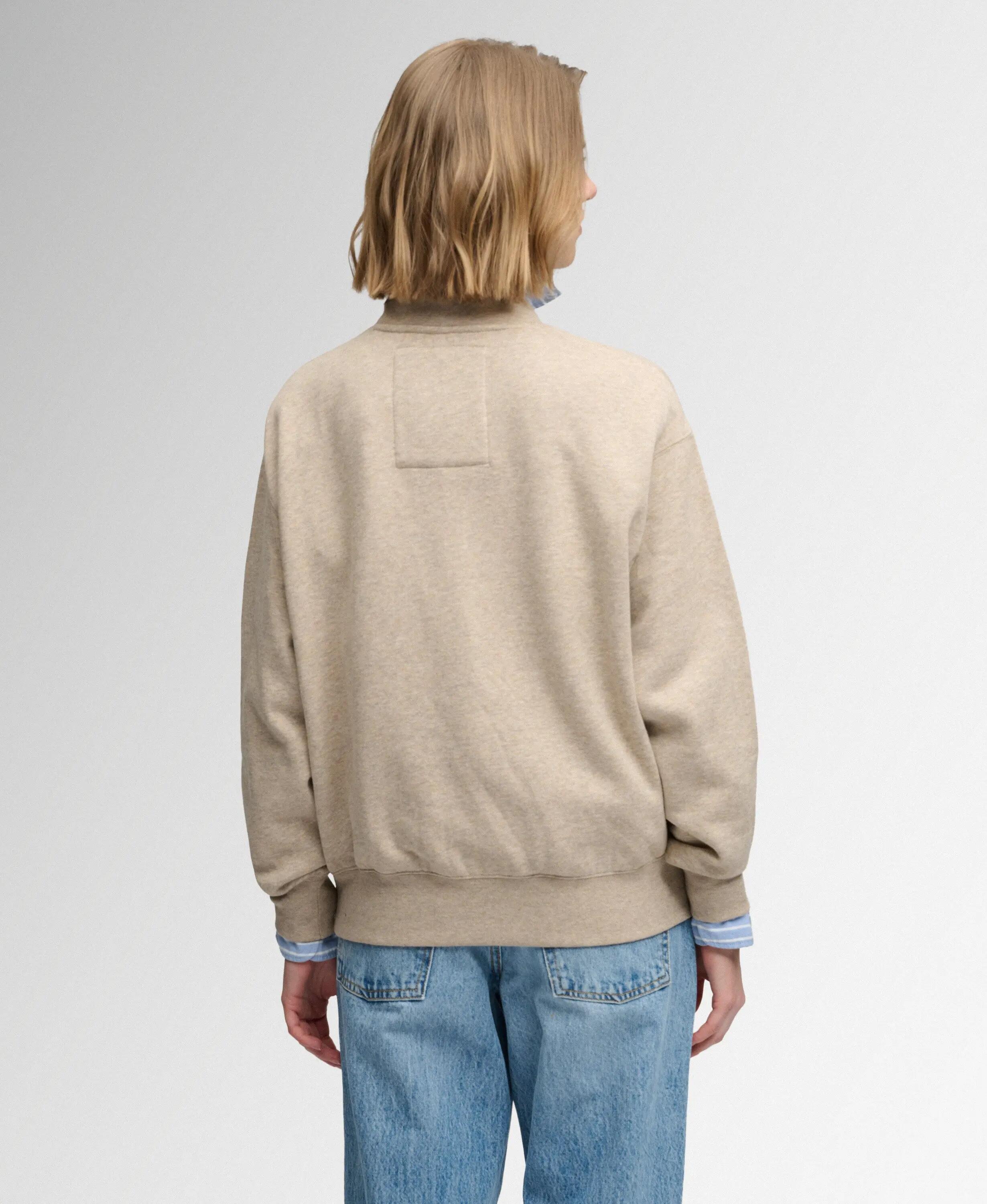 superdry Country Club Crew Sweatshirt Oatmilk Beige Marl 5/7