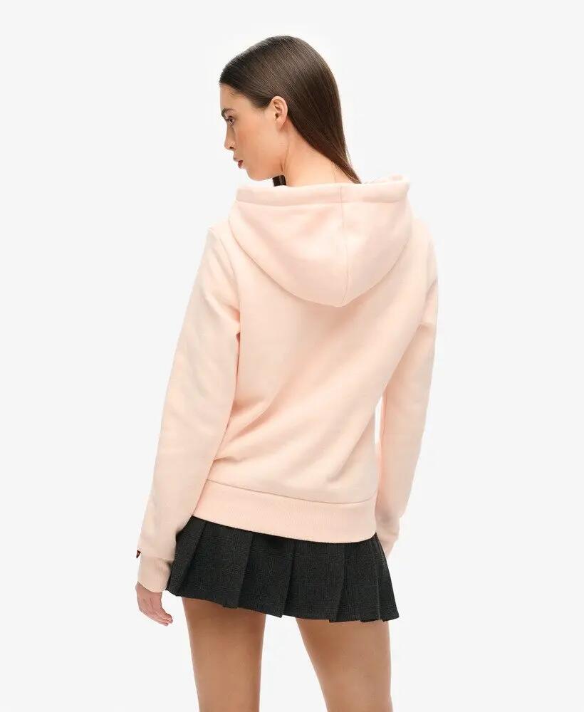 superdry Sweat à capuche Athletic Metallic en coton-polyester – Pink Clay 4/5