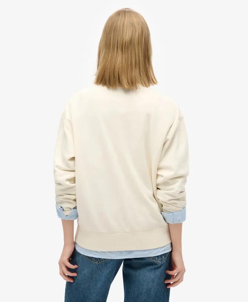 superdry Travel Souvenir Loose Crew sweat mulher 100% algodão 4/6