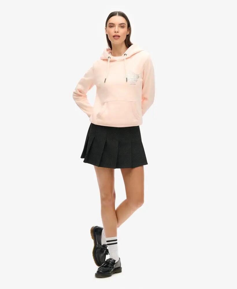 superdry Sweat à capuche Athletic Metallic en coton-polyester – Pink Clay 2/5
