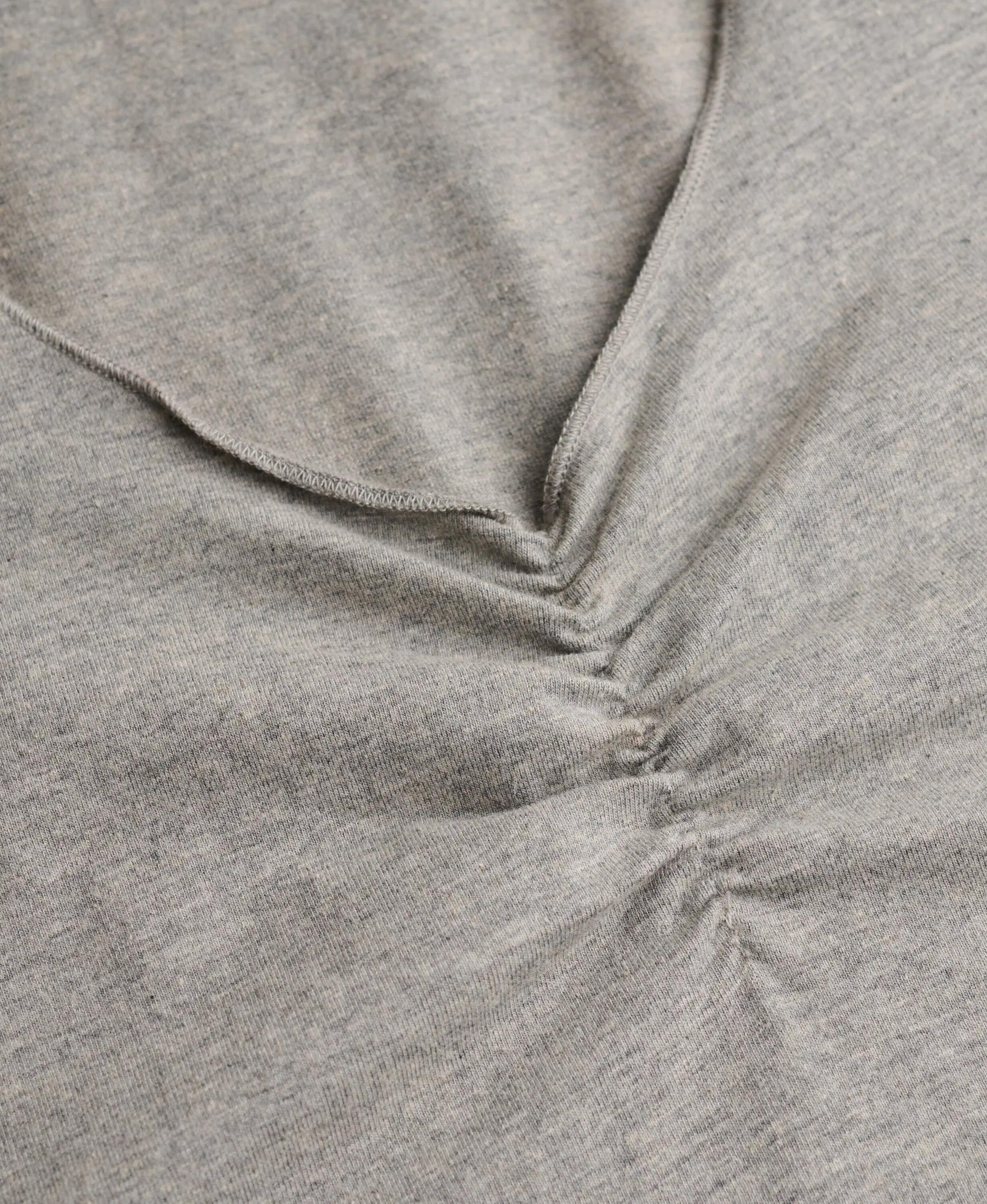 superdry Kurzarm-Shirt Athletic Essentials Gathered – grau meliert – GREY MARL 6/7