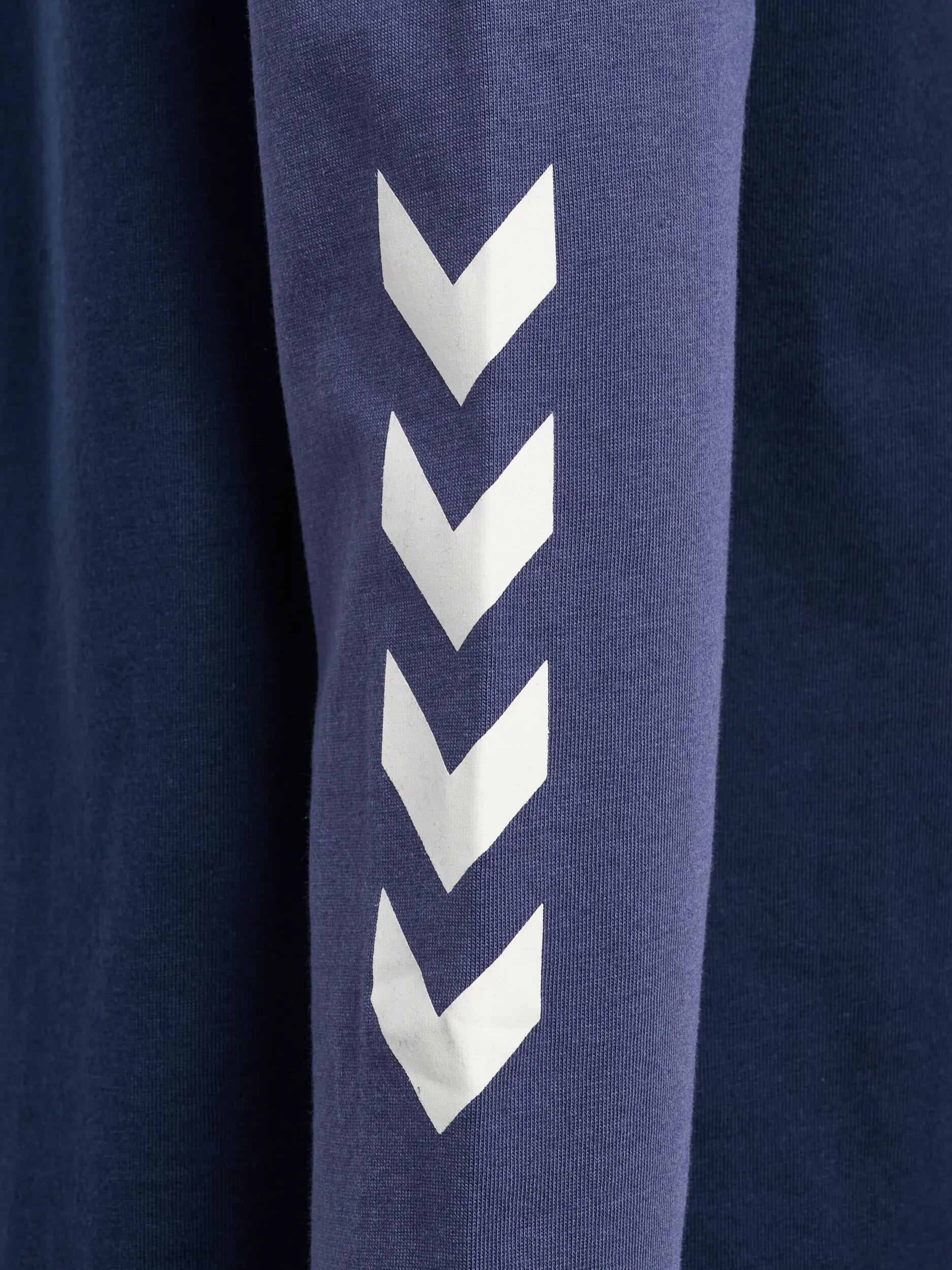 hummel T-shirt maniche lunghe bambino in cotone biologico con logo 3/3