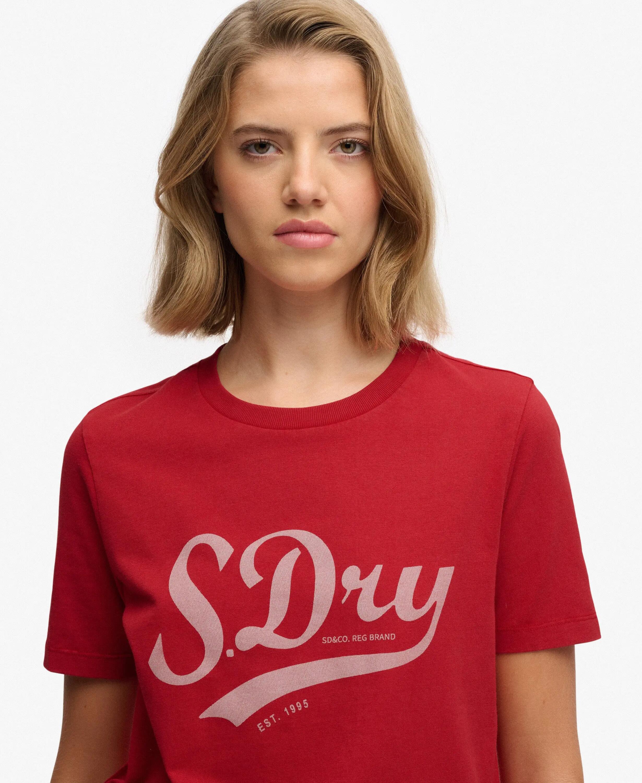 superdry Varsity Script T-Shirt – 100% biologisch katoen, relaxed fit 4/7